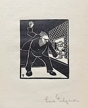 Leo Tilgner - Der Reklamant. Handsignierter Original-Holzschnitt 1930 kopen? Bied vanaf 80!
