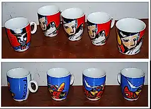 Herman Brood - servies: 9 kopjes kopen? Bied vanaf 20!
