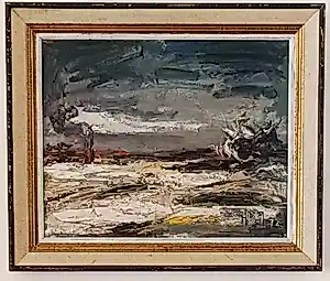 Hugo Van Peer - Abstract winterlandschap kopen? Bied vanaf 45!