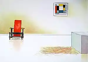 Willem van Veldhuizen - Minimalistisch hollands interieur, litho kopen? Bied vanaf 50!