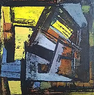 Frédérique Manley - yellow and Blue N°1 kopen? Bied vanaf 101!