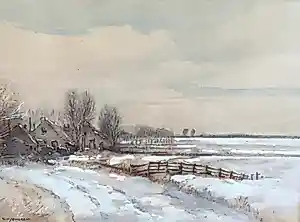 Gerrit van Jeveren - Boerderij in Winterlandschap kopen? Bied vanaf 75!