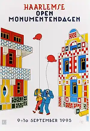 Joost Swarte - HAARLEMSE OPEN MONUMENTEN DAGEN(1995) verkocht voor € 30!