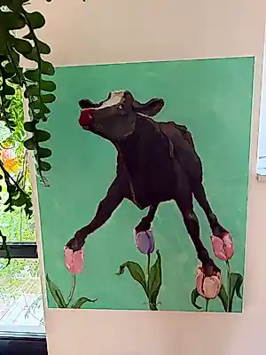 Adri Dijkhorst - Koe op tulpen kopen? Bied vanaf 400!