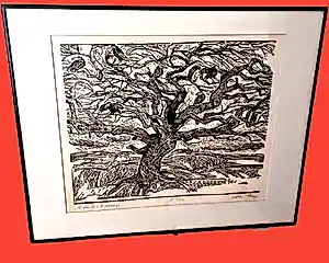 Klaus Eberlein - Holzschnitt "Winterbaum" handsigniert nummeriert 8/10 mit Rahmen G.41x50 cm kopen? Bied vanaf 100!