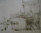 Rudolf Hradil - -LUNA PARK- Lithografie auf Karton, handsigniert, numeriert verkocht voor € 59!