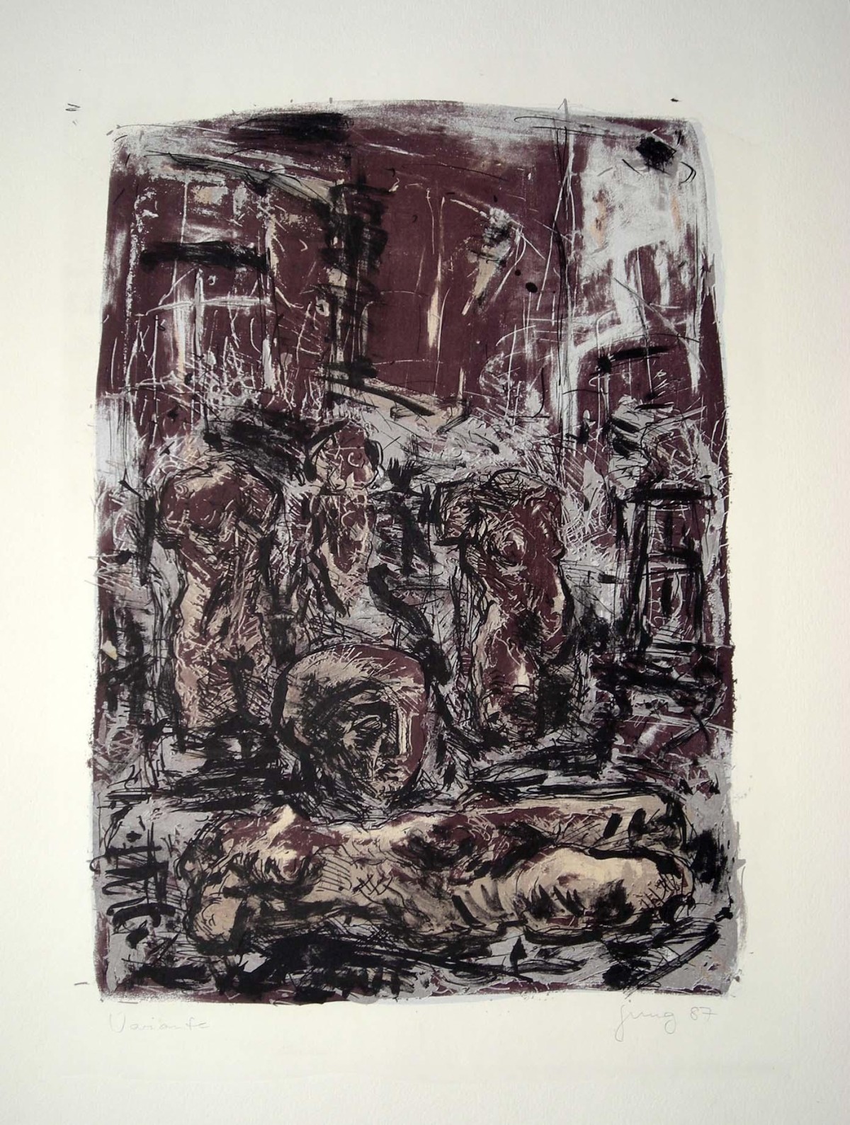 Thomas Jung - Atelier, Farblithografie 1987 kopen? Bied vanaf 60!