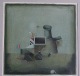 Karl-Ludwig Mordstein - ;AUF DER MAUER, Original-Mischtechnik, 1975 verkocht voor € 200!