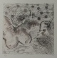 Hans Vent - Betrachtung, Radierung, 1988, signiert, nummeriert verkocht voor € 50!