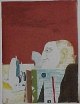 Karl Korab - der Mann ohne Schnurrbart, Farbradierung 1972 verkocht voor € 50!
