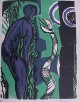 Carl-Heinz Kliemann - Einzelblatt zur Genesis, Farbholzschnitt 1962 verkocht voor € 40!