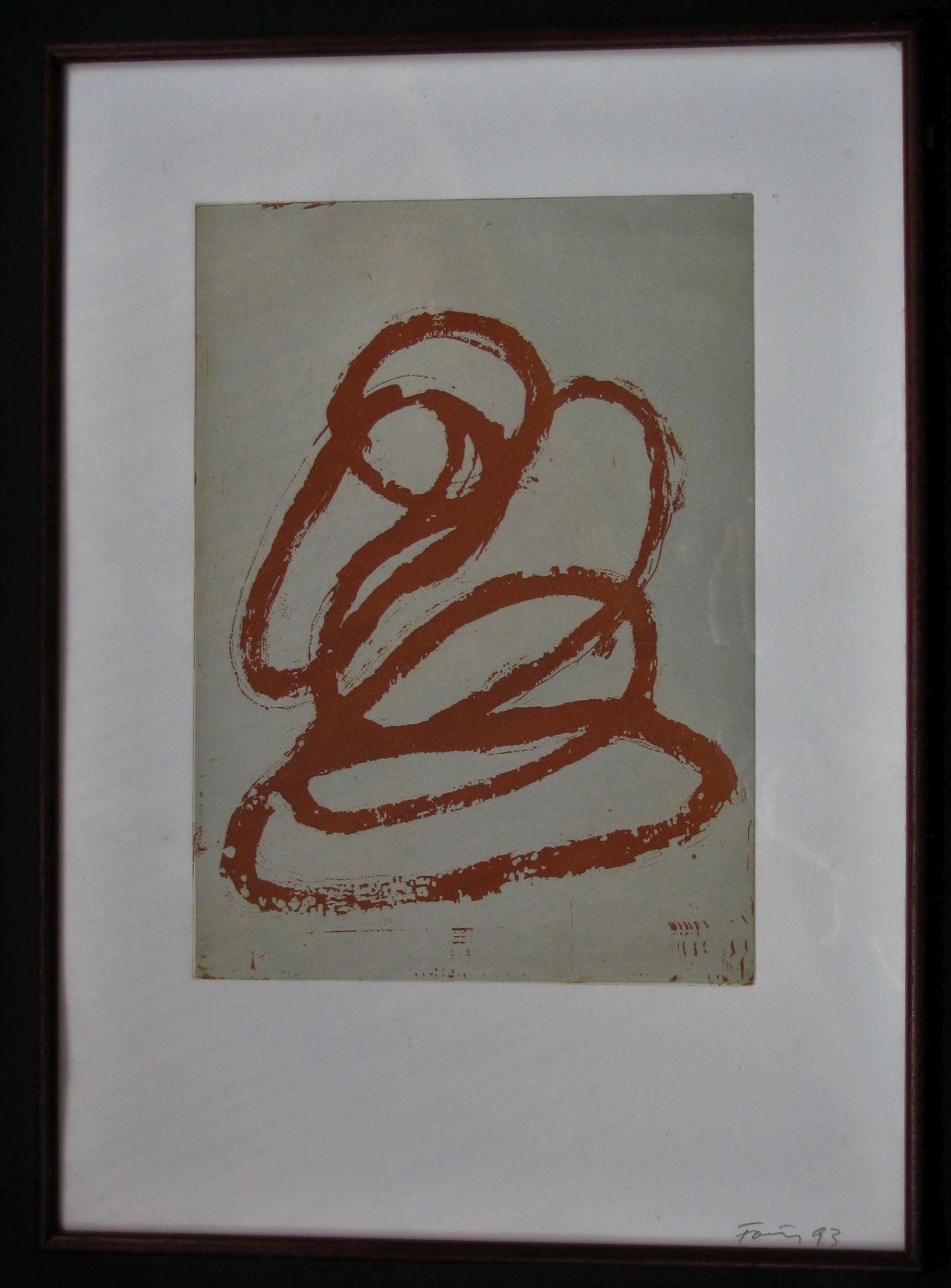 Gunther Forg - FARBBRADIERUNG , 1993 SIGNIERT - gerahmt . verkocht voor € 250!