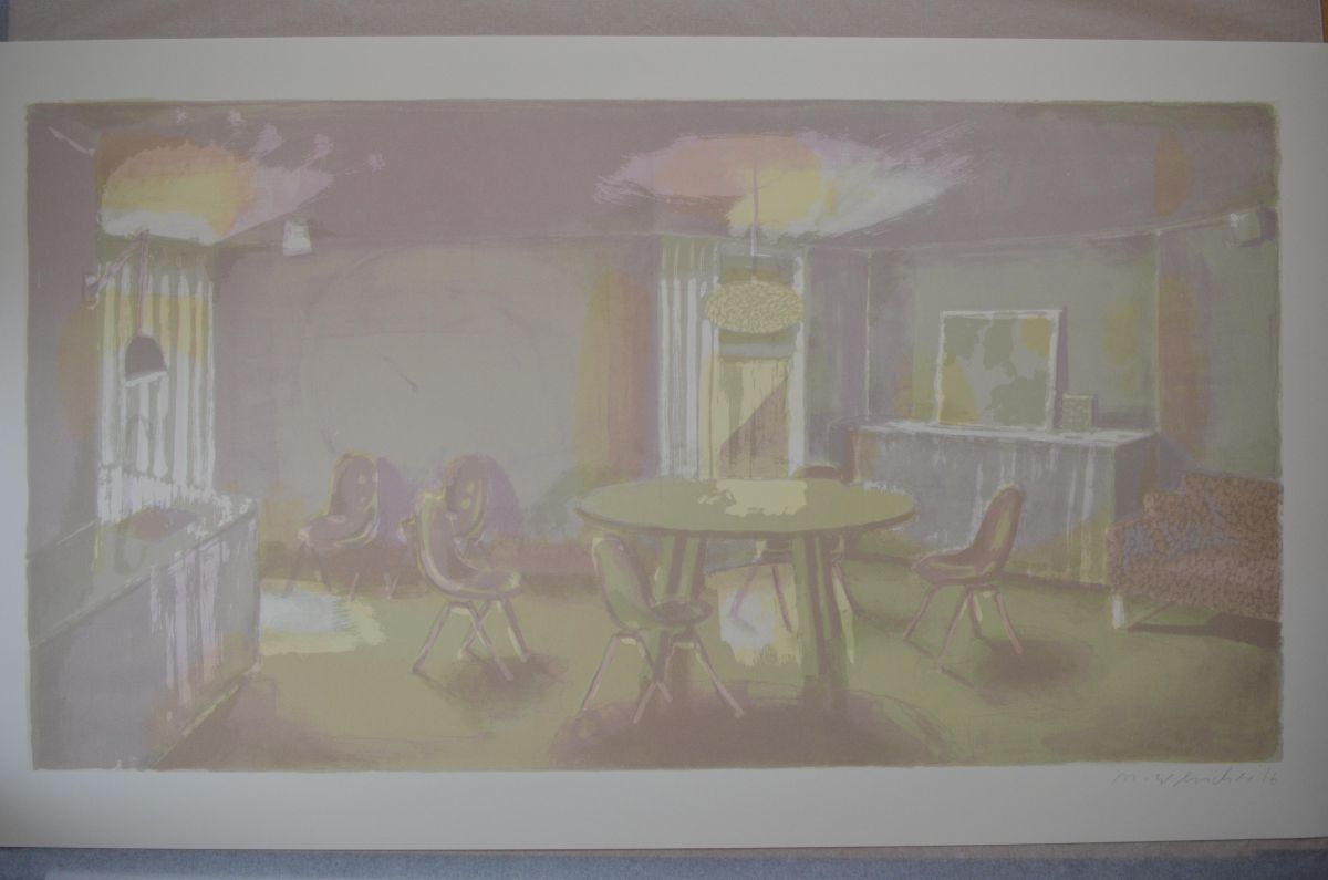 Matthias Weischer - Farblithographie von Zinkplatten verkocht voor € 250!