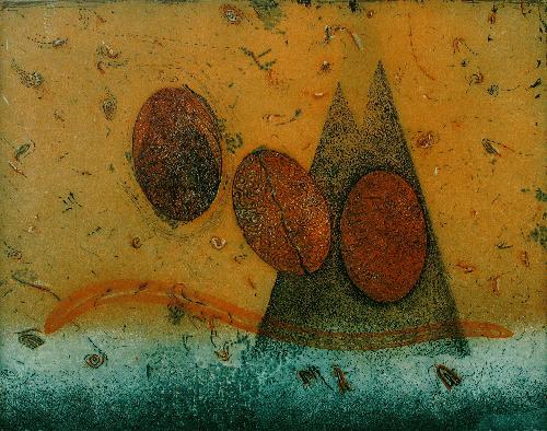 Rainer Pöhlitz - Farbradierung,1987, Ohne Titel kopen? Bied vanaf 80!