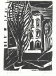 Carl-Heinz Kliemann - Großstadtlandschaft.Orig.Holzschnitt von 1954,handsigniert u.als Probedruck(Hand) bezeichnet. verkocht voor € 95!