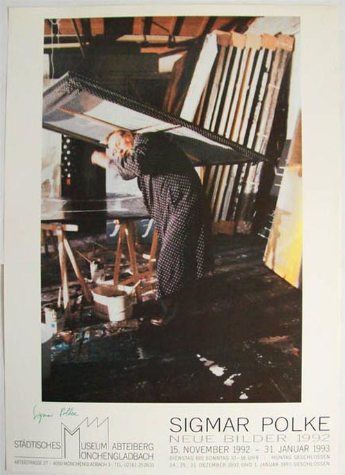 Sigmar Polke - HANDSIGNIERT - Seltenes ORIGINALPLAKAT limitierte MUSEUMSAUFLAGE 1992 verkocht voor € 220!