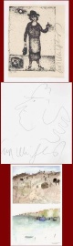 Kurt Muhlenhaupt - Handsignierte OriginalLithographie des BLÜCHERSTR 13-Künstlers -1983 mit ORIGINALPortraitZEICHNUNG verkocht voor € 65!