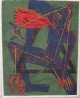 Klaus Süss - Klaus Süß: FEUER, Farblinolschnitt 1992, sign. & num. (3/4), 100 x 80 cm verkocht voor € 189!