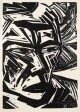 Max Kaus - Kopf (Selbstbildnis).Orig.Holzschnitt von 1920. verkocht voor € 95!