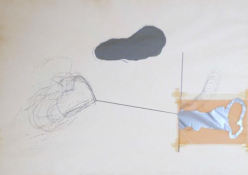 Michael Buthe - Le schetour sala mond, Siebdruck + Orig.-collage u. Malerei, 73 x 102 kopen? Bied vanaf 200!