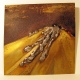 Gertrude Reum - Metallfluß-Relief, -ohne Titel- (Eruption) 21x21 cm verkocht voor € 60!