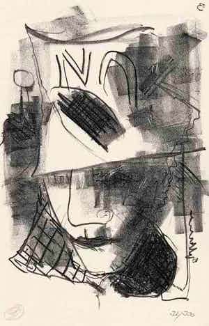 Dieter Goltzsche - Original Lithographie, handsigniert 2003 verkocht voor € 35!