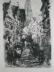 Paul Paeschke - PaeschkeSpaziergang im Städtchen Signierte Radierung verkocht voor € 95!