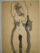 Hans Vent - stehender Akt mit erhobenen Armen, Aquarellskizze von 1984, signiert und datiert verkocht voor € 64!