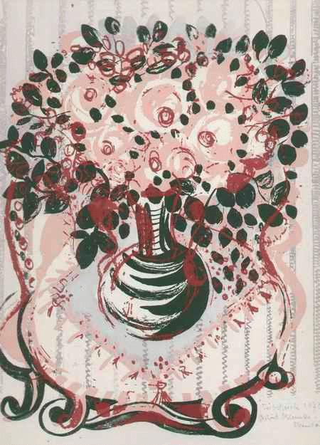 Gertrud Klemke-Stremlau - Stilleben mit BLUMENVASE - handsignierter OriginalSiebdruck der Gattin von Prof. Werner KLEMKE 1973 kopen? Bied vanaf 65!