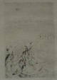 Auguste Renoir - sur la plage a berneval, Radierung 1892 verkocht voor € 150!