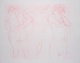 Claude Garache - Trois personnes III, Farbradierung, handsigniert und nummeriert verkocht voor € 80!