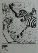 Arminius Hasemann - Zebrareiterin, Holzschnitt, signiert, 1920 verkocht voor € 90!