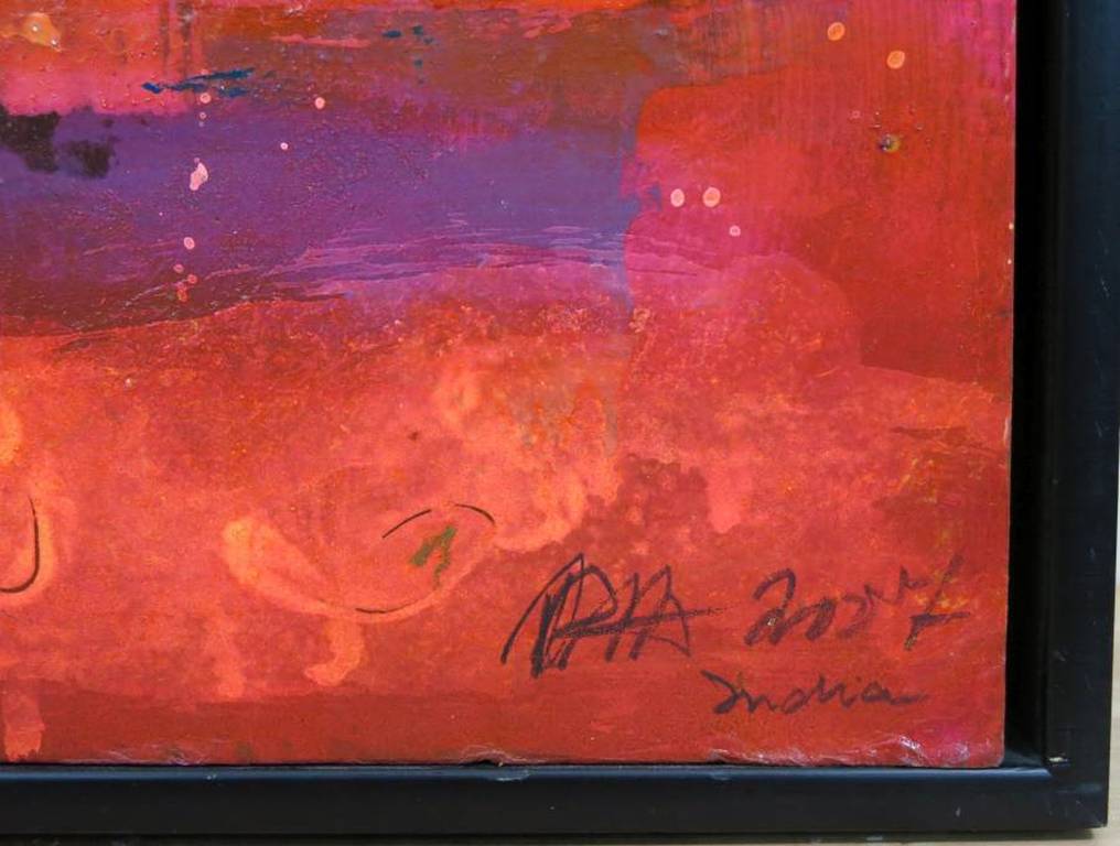 Ad Arma: Acryl op board, India - Ingelijst (groot) kopen? Bied vanaf 250!