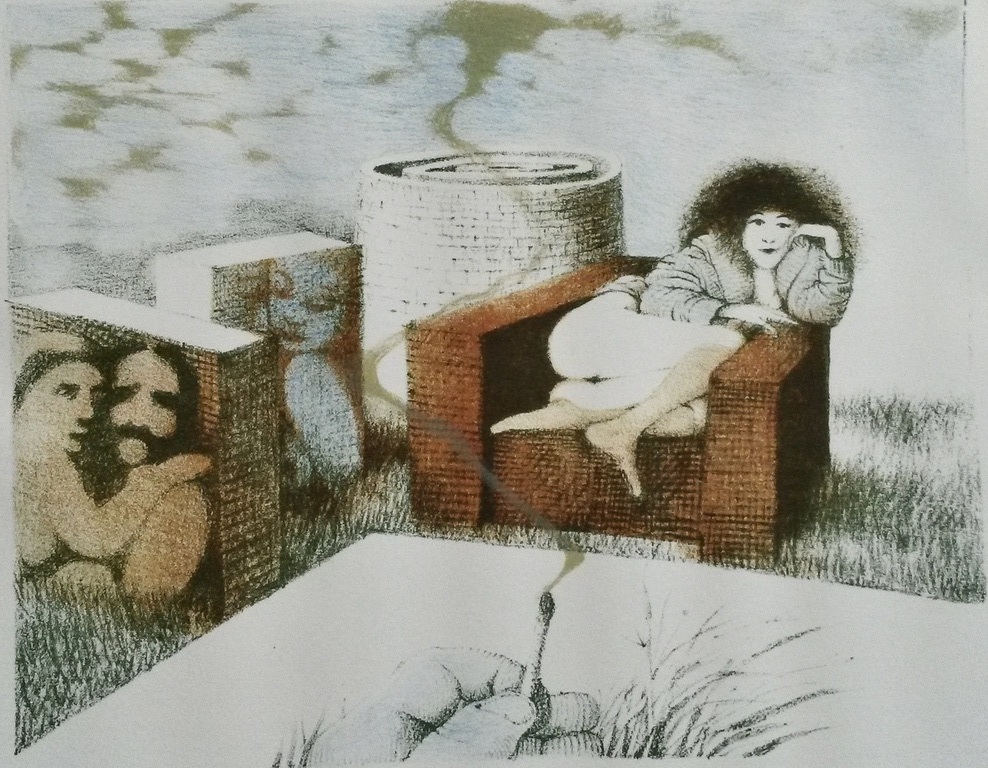 Nicolaas Wijnberg, litho, zonder titel (1975) verkocht voor € 60!