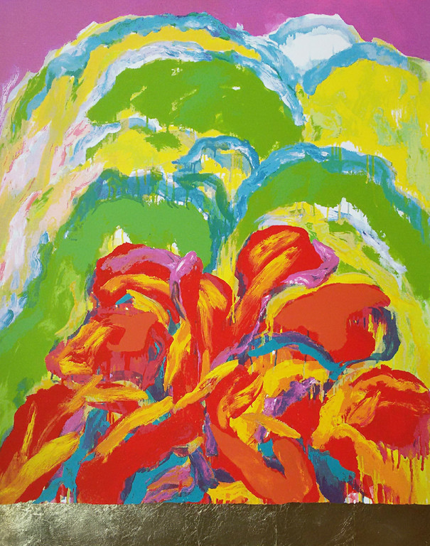Yasse Tabuchi - Flowers, zeefdruk verkocht voor € 75!