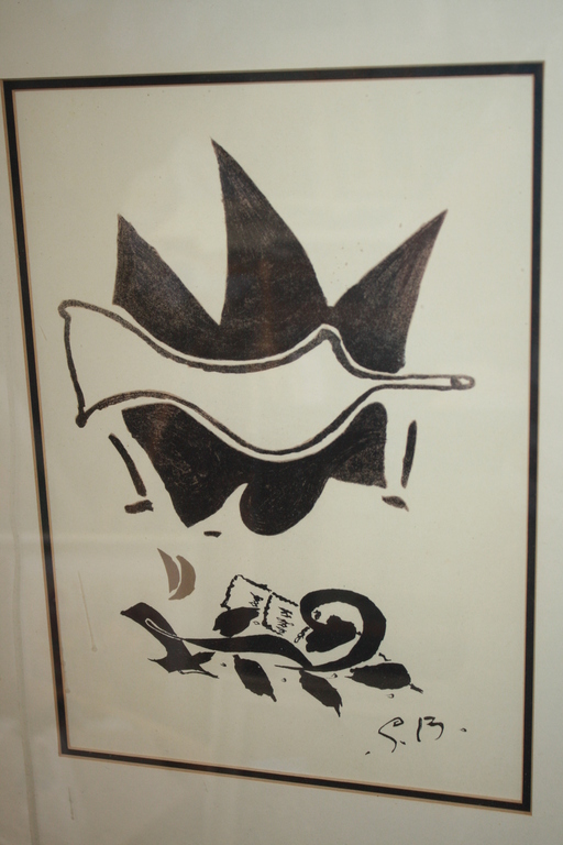VOGEL van GEORGE BRAQUE - MET ECHTHEIDS CERTIFICAAT kopen? Bied vanaf 300!