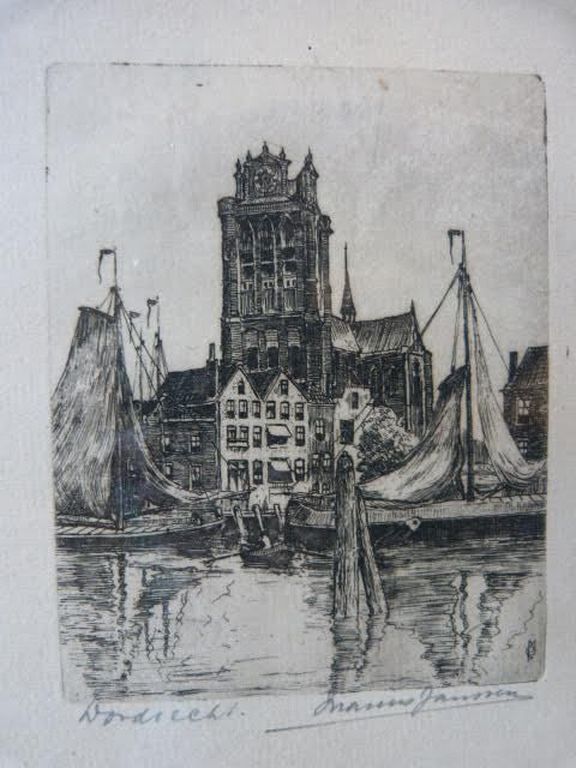 Vier etsen - C. Brandenburg, J.G. Veldheer, W. Perk, M. Janssen kopen? Bied vanaf 1!