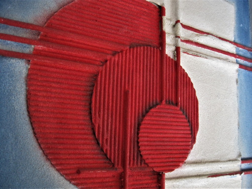 Bijzonder omstreeks 1960 geometrisch abstract materie schilderij gemonogrammeerd kopen? Bied vanaf 1!