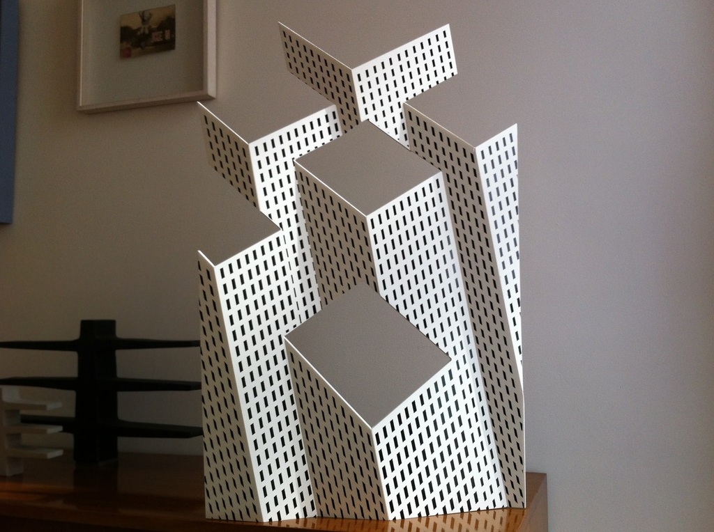 Jeroen Henneman; plexiglas multiple, Gevouwen Stad verkocht voor € 340!