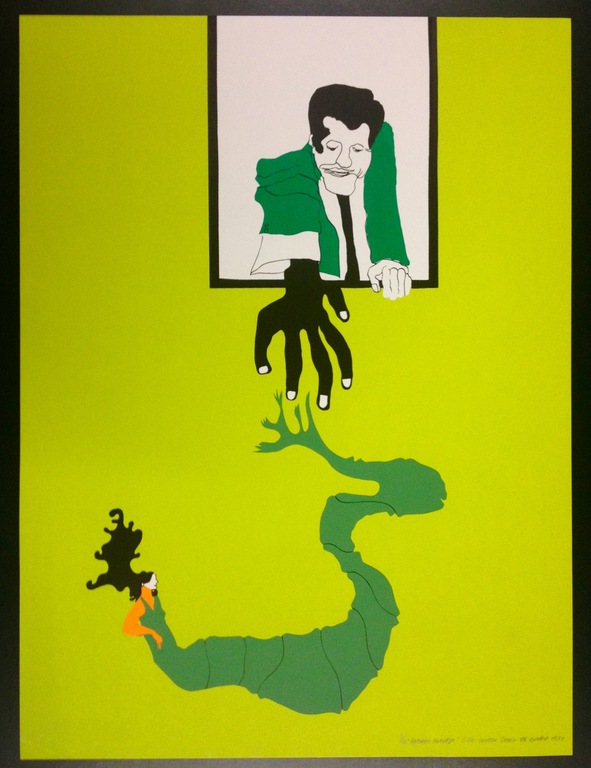 Doris Ch. Becke, zeefdruk, "Lekker diertje", 1971 verkocht voor € 45!