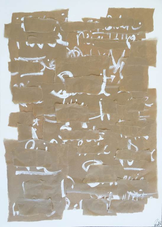 Bas van Hemert: mixed media, 'Sstt! 1' kopen? Bied vanaf 85!