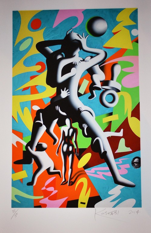 Mark Kostabi - groot giclee - gesigneerd - 50 ex. - 2014 verkocht voor € 173!