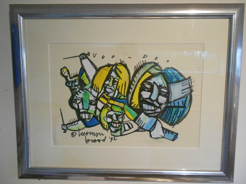 Herman Brood originele tekening met lijst TOPWERK! kopen? Bied vanaf 500!