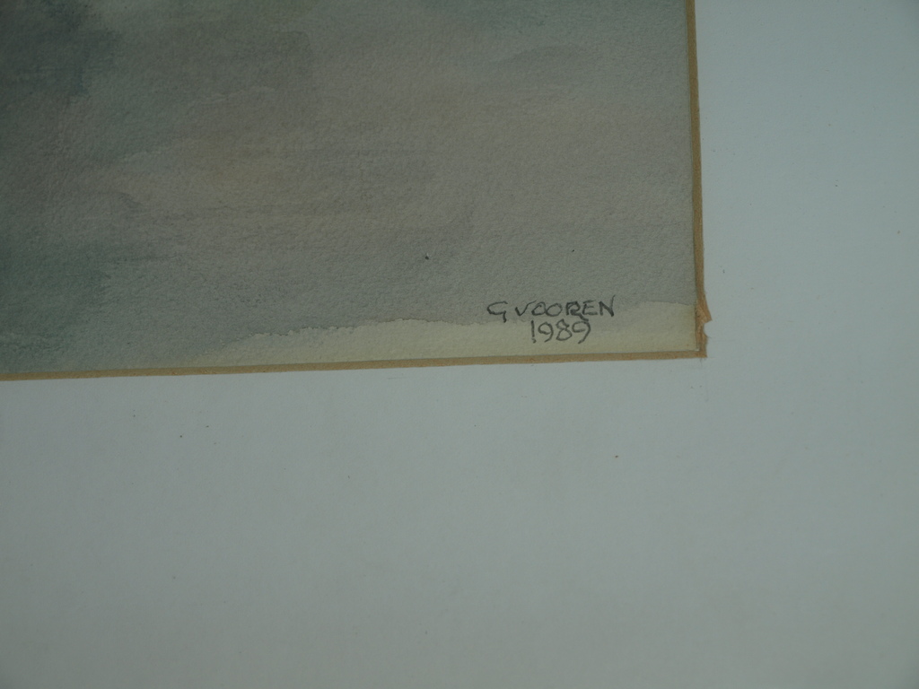G. Vooren: Aquarel – Stilleven met bloemen – Gesigneerd & ingelijst, 1989 kopen? Bied vanaf 1!