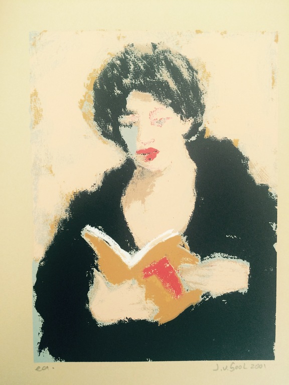 José van Gool: Dame met Boek verkocht voor € 35!