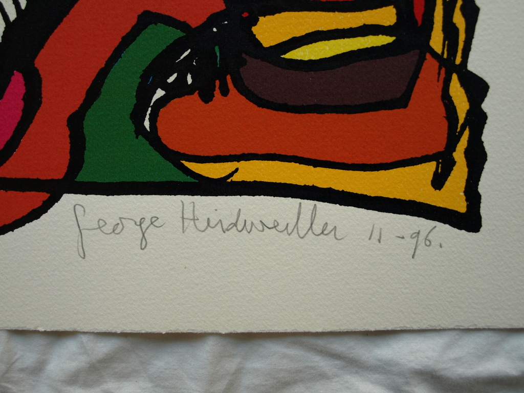 George Heidweiller : Zeefdruk – Twisted Reminder – gesigneerd – 1996 kopen? Bied vanaf 35!