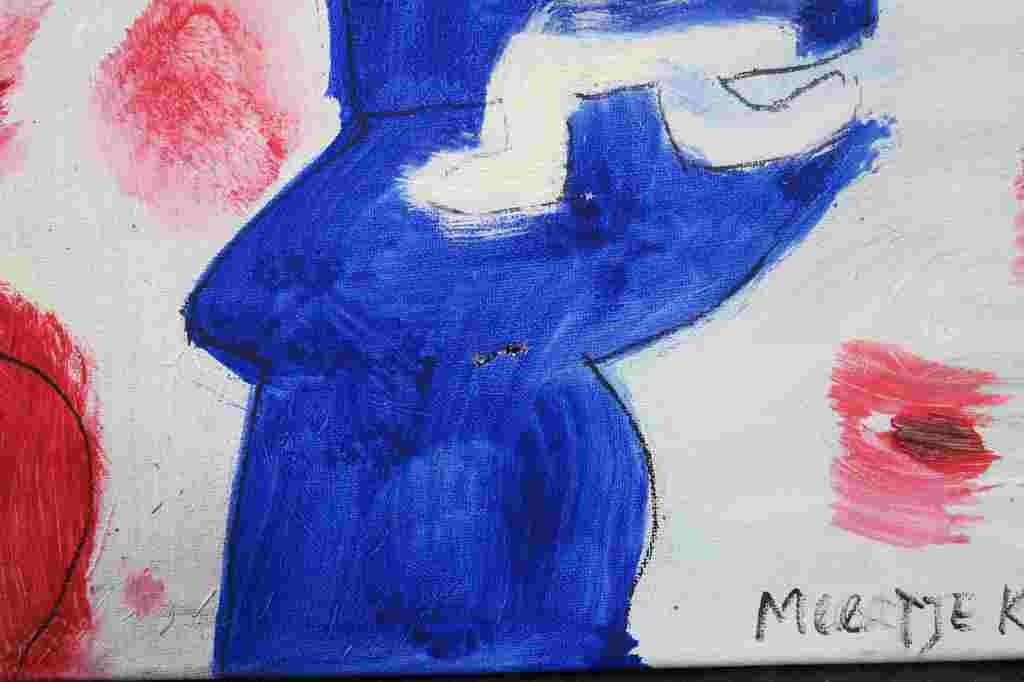 Meertje Kaal: Acryl op doek, Het afscheid van de AVC. - Ingelijst kopen? Bied vanaf 1!
