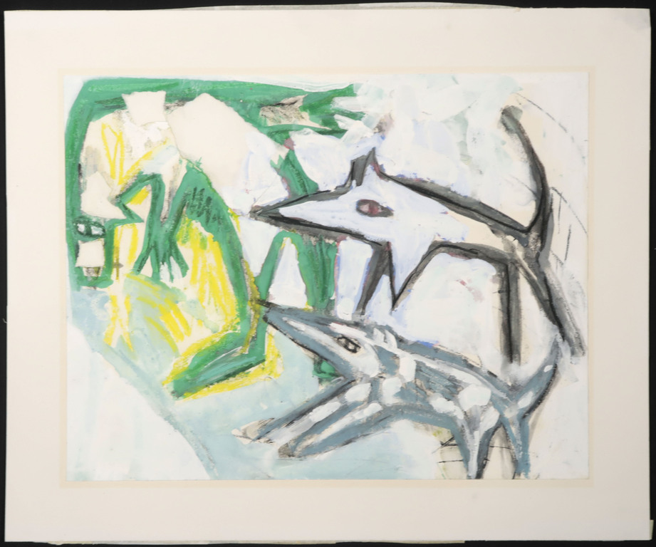 Onbekend: Gouache en collage, Zonder titel kopen? Bied vanaf 1!