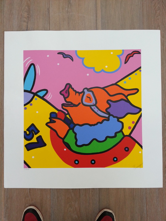 Shunyam, zeefdruk op papier, verkocht voor € 40!