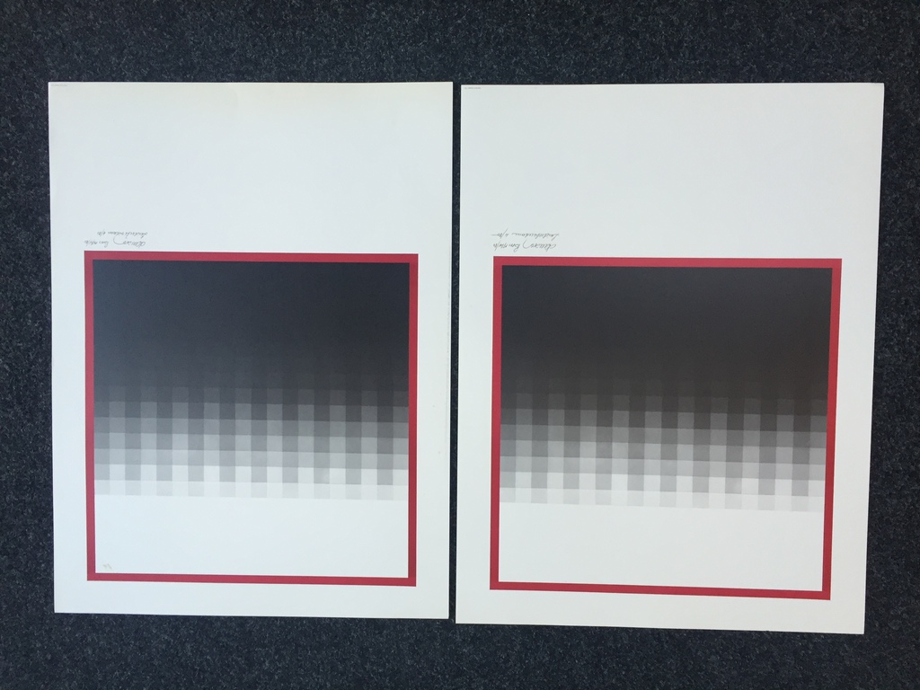 2 Originele zeefdrukken/ litho s van HUGO DEMARCO, gesigneerd. verkocht voor € 45!